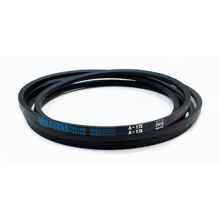 D&D A173 Classical V-Belt, 175 in Outside Length, 1/2 in Top Width, 1 Ribs A173
